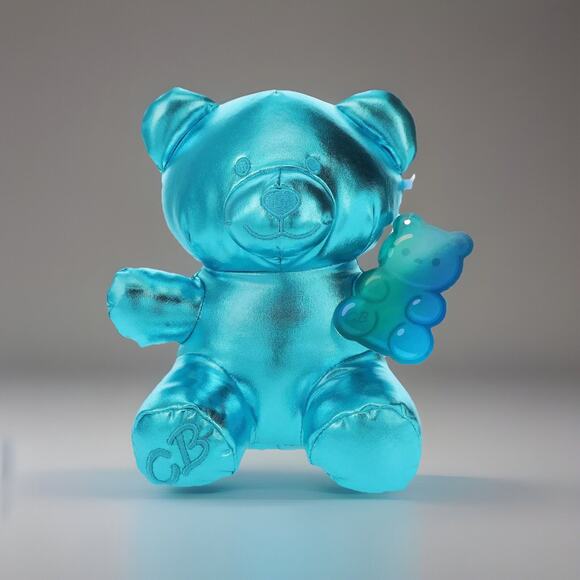 🔥Candy Bears Valentines Day Metallic Plush 8" Stuffed Animal Blue BNWT🔥 - Picture 1 of 3